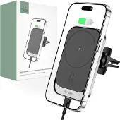 Tech-Protect CW19 MagSafe magnetisk bilhållare med 15W induktiv laddare för luftventil - svart