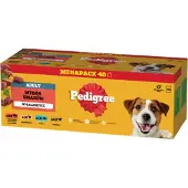 Pedigree Adult Smakval i gelé 40x100g med nötkött, kyckling, fisk, fågel