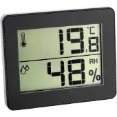 TFA-Dostmann 30.5027.01, Svart, Inomhushygrometer, Inomhustermometer, hygrometer, Termometer, hygrometer, Termometer, Plast, 20 - 95%