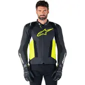 Alpinestars Missile V3 Airflow perforerad motorcykel läderjacka