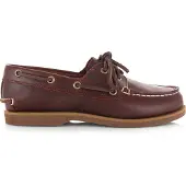 Timberland för kvinnor. TB0A2Q9XEIW1 Klassiska båtskor i brunt läder (39.5 W), Hud, Karta, Nyckelband, Casual
