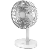 Platinet laddningsbar fläkt 3000mAh, vit/grå (45242)