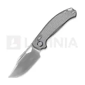 Kunwu Knives Django XL - Satin - Titanium fällkniv, Diamond Texture