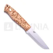 Brisa Trapper 95 kniv, Elmax Scandi, curly birch, left