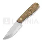Brisa Necker 70 Scandi halskniv, mustard micarta, kydex
