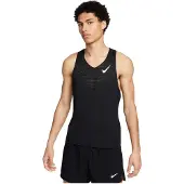 Nike Running - Trail running kläder - M Dri-Fit ADV Aeroswift Singlet Black Summit White för UnisexUll - Storlek M - Svart