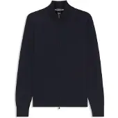 BOSS Zip-up sweater in merino wool