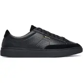 BOSS för män. 50568536 Kieran Tenn svarta lädersneakers (45), Hud, Karta, Nyckelband, Casual