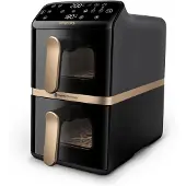 Philips 4000 Series NA462 - Dubbel luftfritös - 10 liter - 2.75 kW - svart/mörkgrå