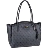 GUESS Shoppingväska 'LINDSEY' antracit / svart