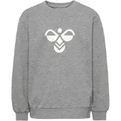 Hummel Sweatshirt - hmlJr Reg Tukas - Gråmelerad m. Logo - - 11-12 år (146-152) - Sweatshirt