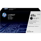HP 49X - 2-pack - Lång livslängd - svart - original - LaserJet - tonerkassett (Q5949XD) - för LaserJet 1320, 1320n, 1320nw, 1320t, 1320tn, 3390, 3392