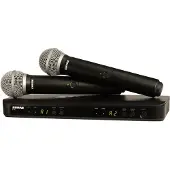 Shure BLX288/PG58-S8 Dubbelt handhållet trådlöst mikrofonsystem