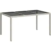 vidaXL Trädgårdsstol - trädgårdsfåtölj - trädgårdsstol Trädgårdsbord för måltider Vitt 150 x 90 x 75 cm polyrotin