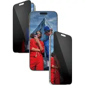 PanzerGlass iPhone 17 Pro Max Ultra-Wide Fit EasyAligner 2-Way Privatliv Skärmskydd - 9H - Svart kant