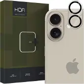 Hofi iPhone 16/16 Plus Cam Pro+ Kameralinsskydd i Härdat Glas - Genomskinlig / Svart