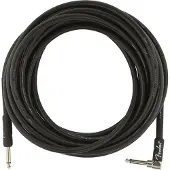 Fender Professional 25ft Rak / Vinklad Instrumentkabel Svart