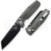 Bestech Slasher - Blackwash - Micarta fällkniv, grön