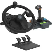Hori Farming Vehicle Control System - Kit med ratt, pedaler och kontrollpanel - 76 knappar - kabelansluten - för PC