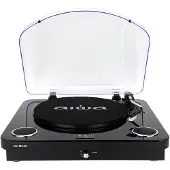 Aiwa LPS-25BK skivspelare med inbyggda högtalare svart