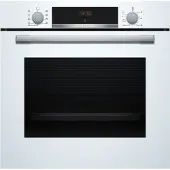 Bosch Serie | 4 HBA534BW3 - Ugn - inbyggd - fördjupning - bredd: 56 cm - djup: 55 cm - höjd: 58.5 cm - med självrengöring - Klass A+ - vit