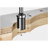 Festool 491028 Kantfräs Längd 62 mm Mått - Diameter Ø 19.05 mm Effektiv längd 25 mm Skaft-Ø 8 mm
