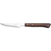 Arcos Biffkniv - ARCOS - 29068 - Tandad egg 11 cm - NITRUM rostfritt stål - Handtag av komprimerat trä, brunt