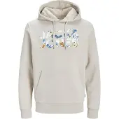 Jack & Jones Sweatshirt 'JJEJeff' kitt / blå / senap / vit