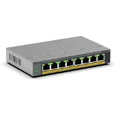 Netgear Easy Smart GS108EPP - Switch - hög effekt - L3 - smart - 8 x 10/100/1000 (PoE+) - skrivbordsmodell, väggmonterbar - PoE+ (123 W)