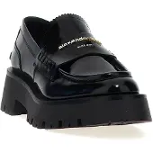 ALEXANDER WANG Svarta Kalvskinn Slip-On Loafers