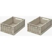 Liewood Förvaringslådor - 25x18x9,5 cm - Small - 2-pack - Sandy - - One Size - Förvaringslåda