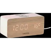 Karlsson väckarklocka Block with Phone Charger LED white KA5933WH