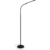 B.K.Licht LED golvlampa Mura, dimbar, Svart, Vardagsrum / matsal, Syntetmaterial, Modern, LED-golvlampa