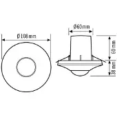 ESYLUX EP10428807 Tak-närvarodetektor Infälld Vit