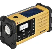 Sangean Utomhusradio MMR-88 DAB+ DAB+, FM Batteri-laddningsfunktion, Ficklampa, Solcellspanel, Handvev Svart, Gul