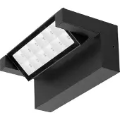 EVN LED utomhus vägglampa Wav, Svart, Aluminium / grå / zink, Modern, LED-vägglampa utomhus