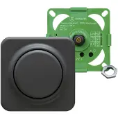 Ehmann 5230x0700 Vriddimmer Lämplig för ljuskälla: Glödlampa, LED-lampa, LED-strip, Halogenlampa Svart