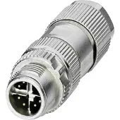 Phoenix Contact 1417430 Sensor/ställdon-datakontakt M12 Kontakt hane rak Antal poler (RJ): 8P8C 1 st