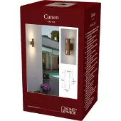 Konstsmide Vägglampa utomhus Cuneo, dimbar, Brun / rost, Aluminium / grå / zink, Utomhusvägglampa