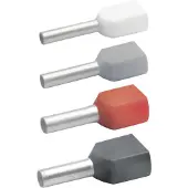 Klauke 87010 Dubbla ändhylsor 0.75 mm² Grå 1000 st