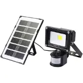 Sygonix SY-5461108 Solcells-spotlight med rörelsedetektor 10 W Ljusfärg: Neutralvit