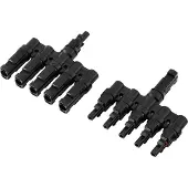 TRU COMPONENTS 5 gånger PV-grenkontaktset TC-13805804 Svart Innehåll: 2 st