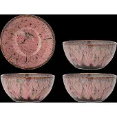 Rayen skål, rosa, stengods