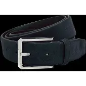 BOSS Suede belt with silver-tone buckle