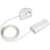 Ehmann 2160c0709 Sladdimmer Lämplig för ljuskälla: LED-lampa, Lågenergilampa, Halogenlampa, Glödlampa Vit