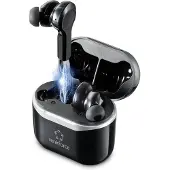 Renkforce RF-NCE-500 In Ear hörlurar Bluetooth Svart Brusreducering Headset, Volymkontroll