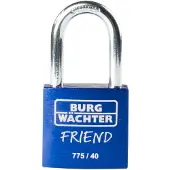 Burg wachter 39441 Hänglås 40.00 mm Ny låsning Blå Nyckel