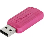 Verbatim USB DRIVE 2.0 PINSTRIPE USB-minne 128 GB Rosa 49460 USB 2.0