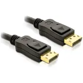 DeLOCK DisplayPort Anslutningskabel DisplayPort-kontakt 5 m Svart 82425 4K UHD, tvinnad , guldpläterad kontakt, trefaldigt skärmad DisplayPort-kabel