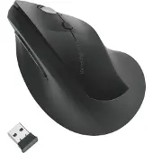 Kensington Pro Fit Ergo Vertical Wireless Mouse - Vertikal mus - ergonomisk - högerhänt - 6 knappar - trådlös - 2.4 GHz - trådlös USB-mottagare - svart
